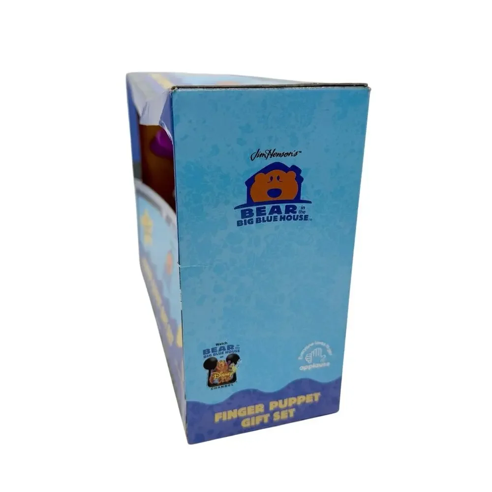 Vintage Bear in the Big Blue House Finger Puppet Gift Set NEW NOS Applause 32902
